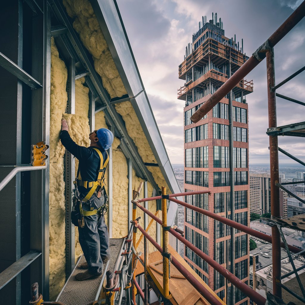 Praconik ocieplający budynek